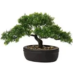 Artificial Bonsai Tree Juniper Faux Plants Indoor Small Fake Plants Decor with C