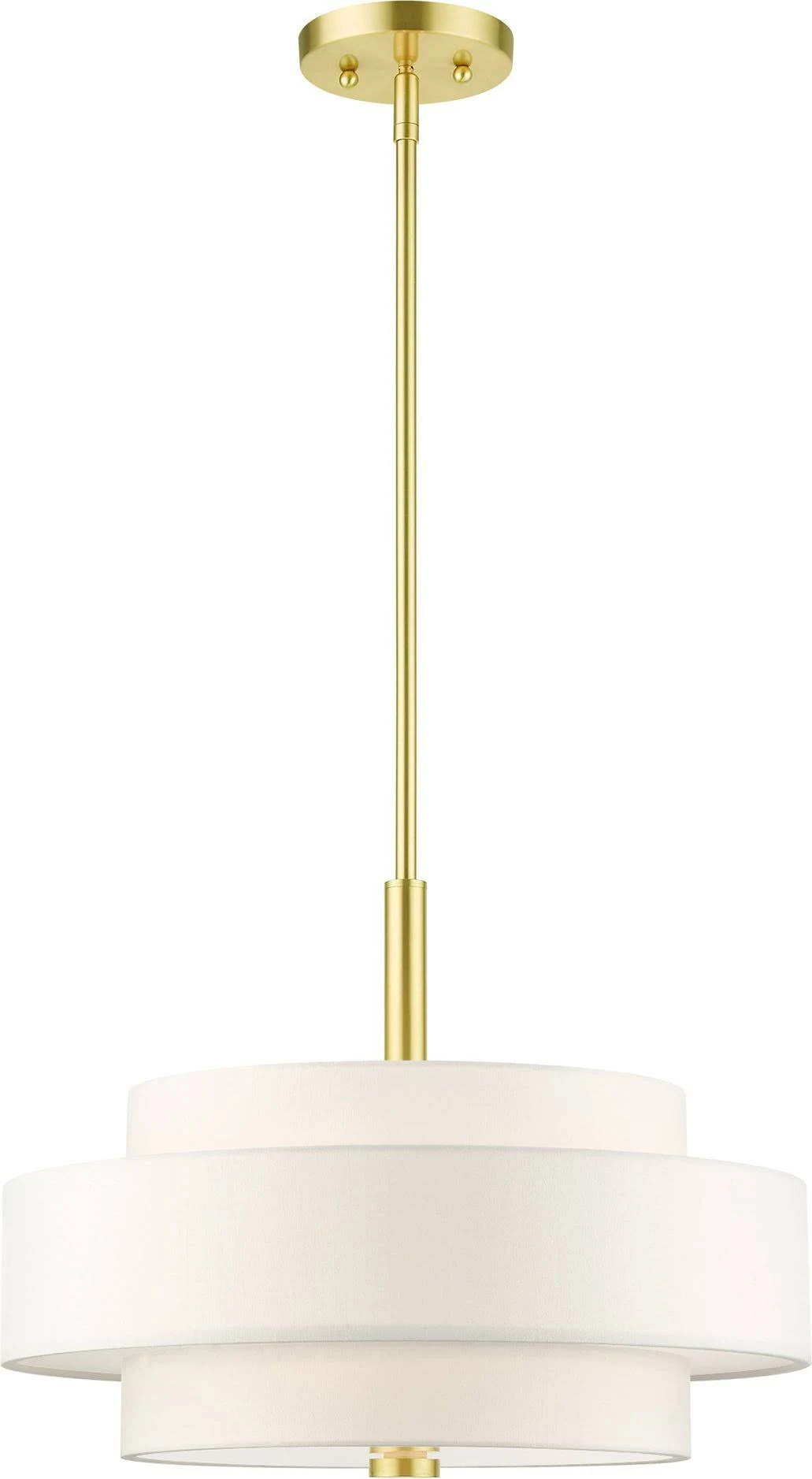 Livex Lighting Meridian 4 - Light Chandelier , Satin Brass