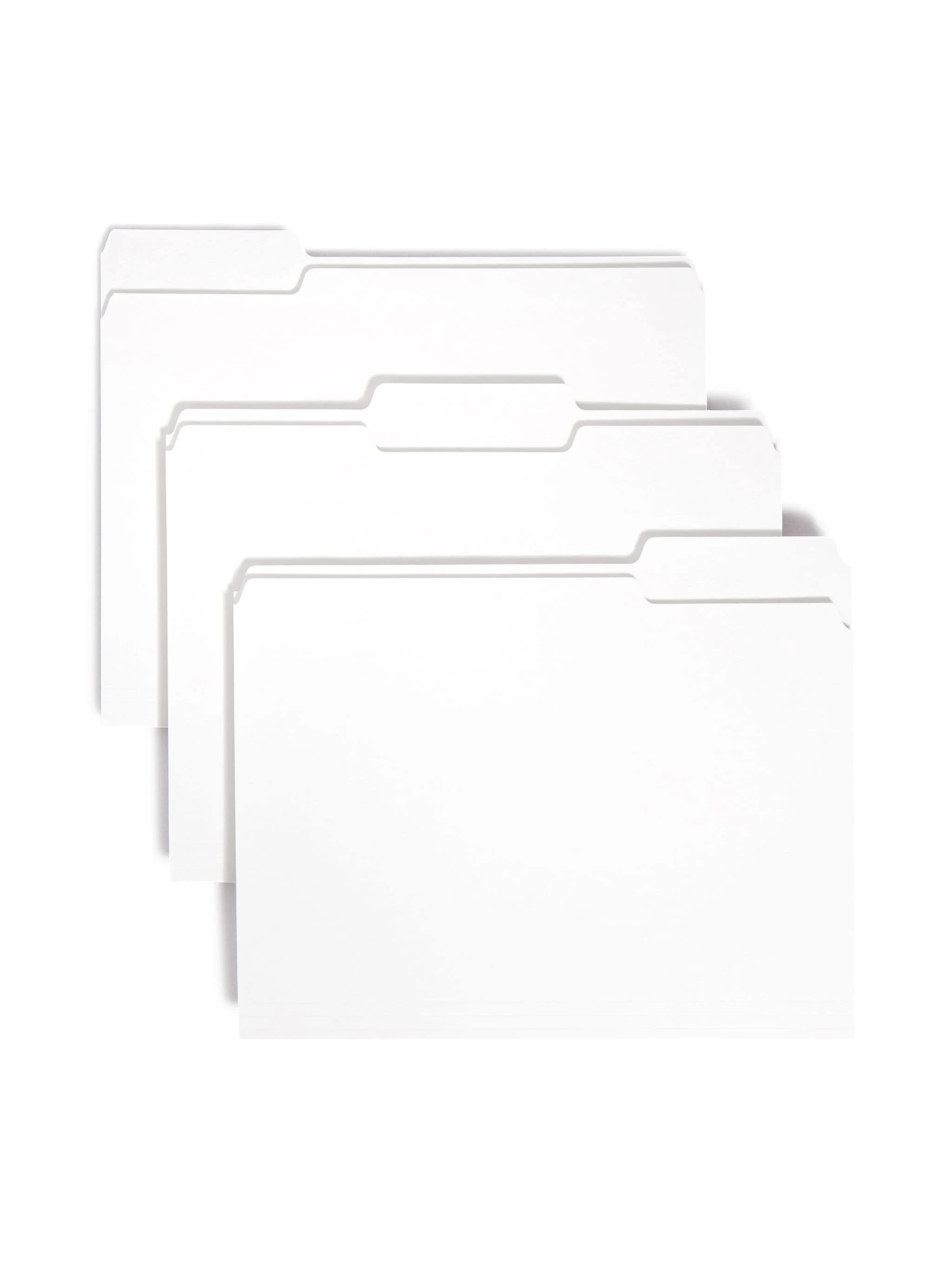 Smead File Folders 1/3 Cut Top Tab Letter White 100/Box