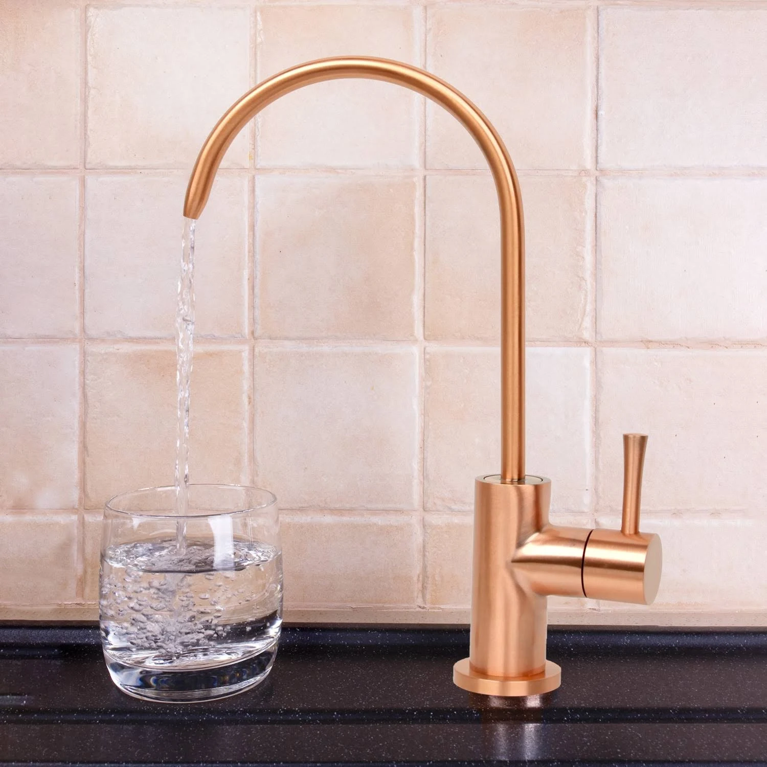 One-Handle Copper Drinking Water Filter Faucet Water Purifier Faucet, Bronze