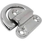 Stainless Steel 316 Folding Pad Eye D Ring Tie Down 44mm x 51mm Marine Grade