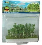 Woods Edge Trees Pastel Green 2'' to 2.5'' N-scale 20/pk