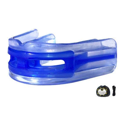 Brain-Pad LoPro+ Double Laminated Strap/Strapless YOUTH Mouthguard (Blue/Clear)