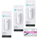 Silhouette Autoblade for Cameo 4 - Pack of 3 Blades with 50 Designs