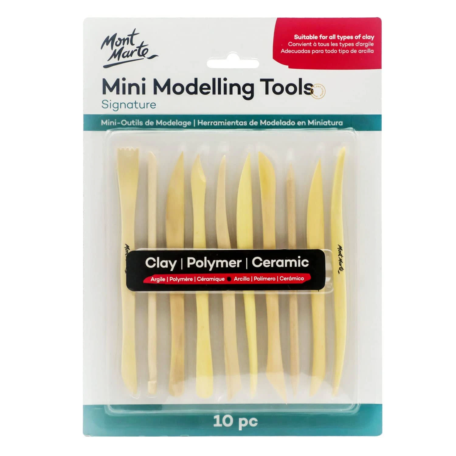 Mont Marte Mini Modelling Tools, 10 Pieces