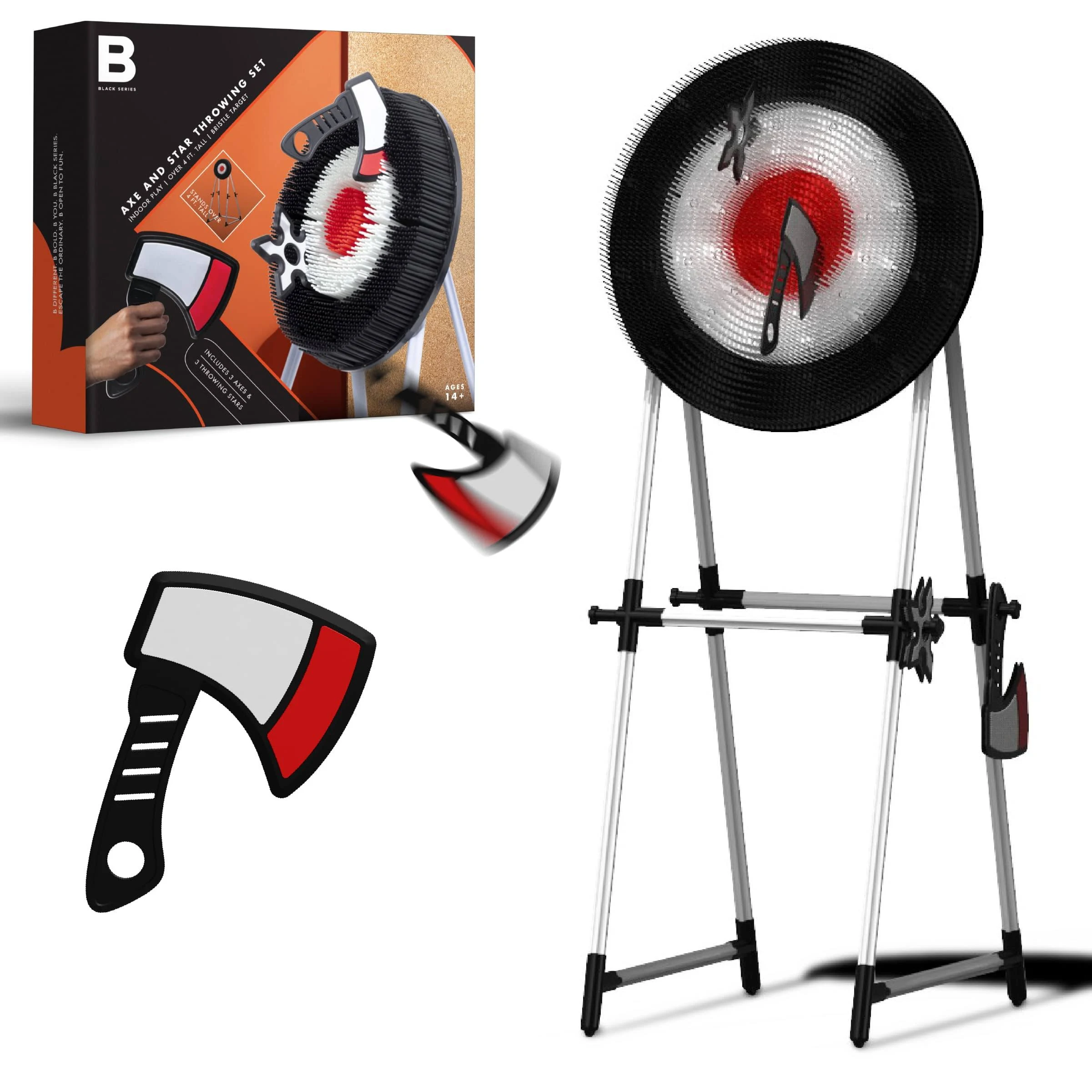 The Black Series Axe Throwing Target Set, Includes 3 Throwin