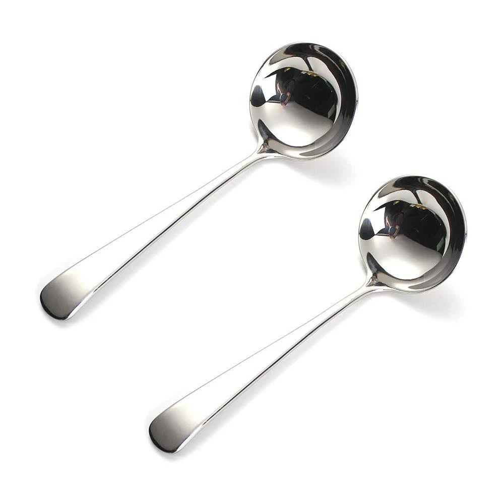 7.6'' Gravy Ladle Sauce Soup Spoon Heavy Duty 18/10 Stainless Steel for Small Dishes (2 pcs)