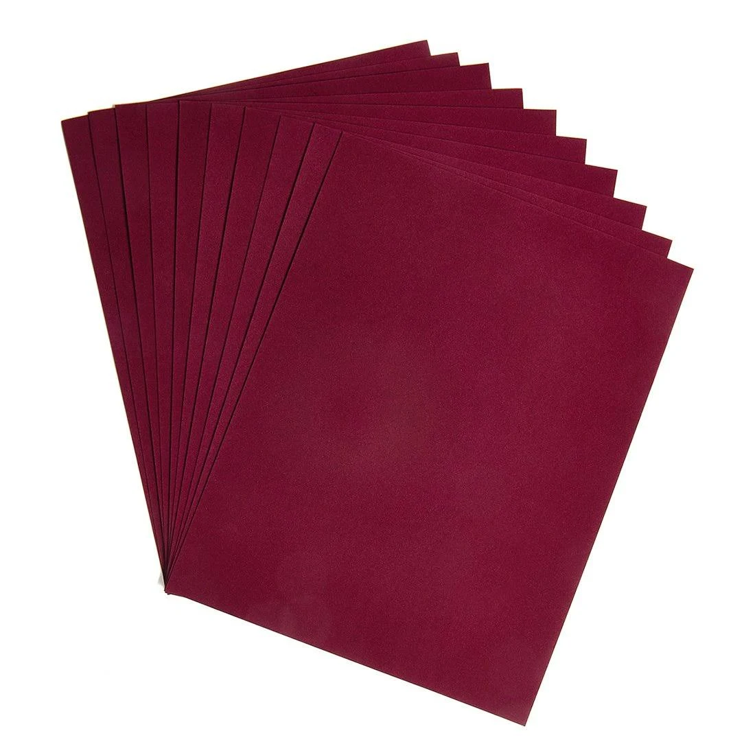 Hygloss Products Velour Paper - Soft, Velvety Surface Works With Printers – Burgundy, 8-1/2 x 11 Inches - 10 Pack