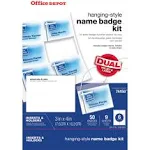 Office Depot® Brand Name Badge Kit, Hanging-Style, Convention Size,  3" x 4", Pack Of 50