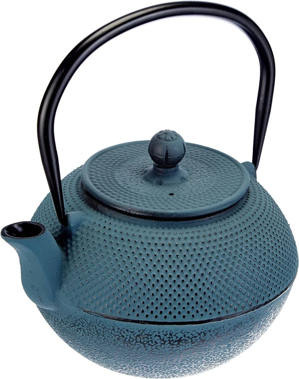 Ibili - Blue Cast Iron Teapot, 1.2 Litre, Enamelled Interior, Compatible with Induction Hobs