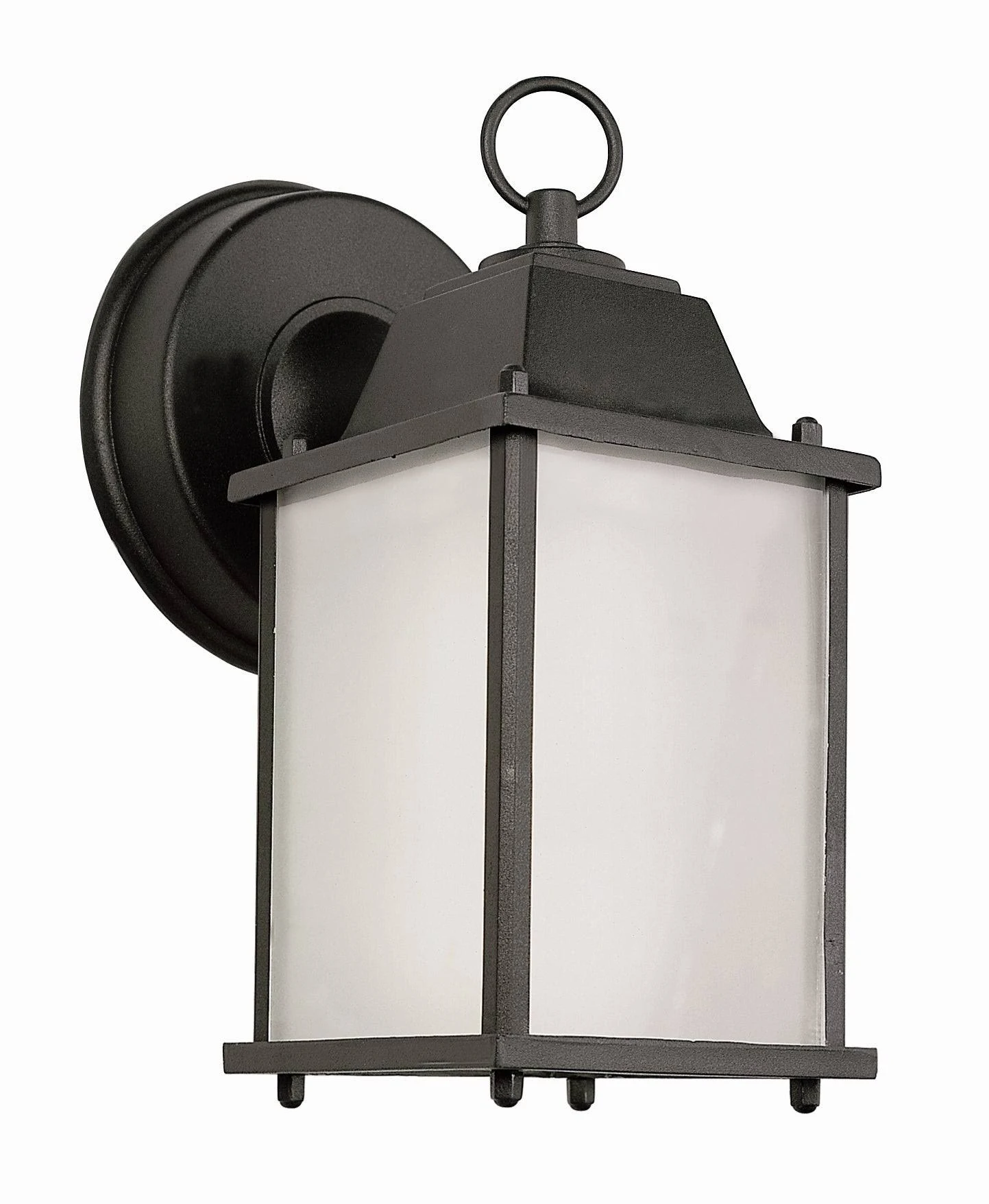 TGPL-40455 PL-BK Traditional One Wall Lantern Outdoor-Post-Lights, Black