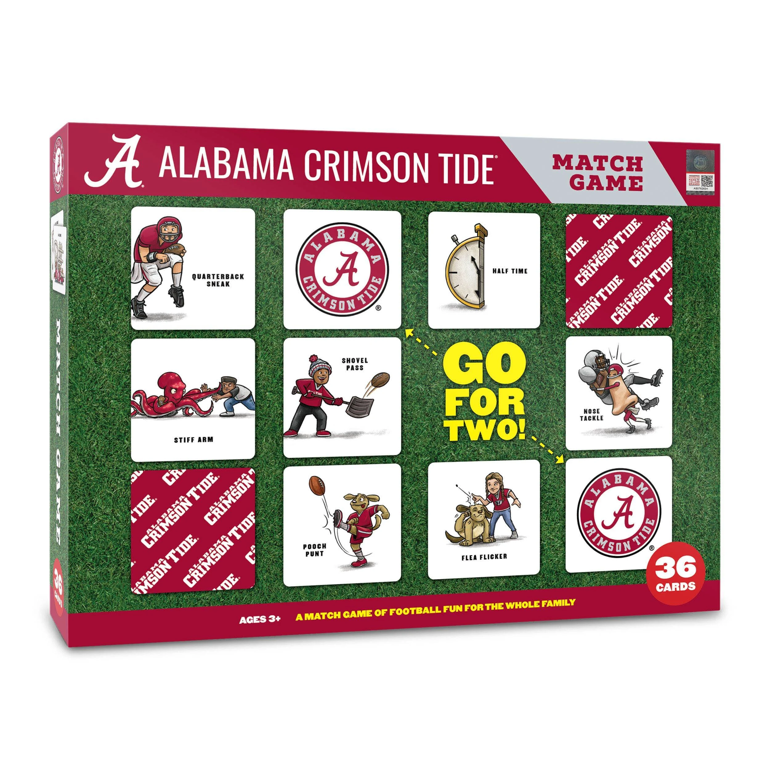 Sportula YouTheFan NCAA Alabama Crimson Tide Memory Match Game - Novice Level - 36 Cards - Team-specific Illustrations - 2.5-in x 2.5-in Dimensions Lowes.com