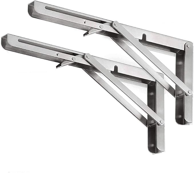 Jolitac Folding Shelf Brackets 20”, Max.Load 500 lbs, Heavy Duty Brackets ...