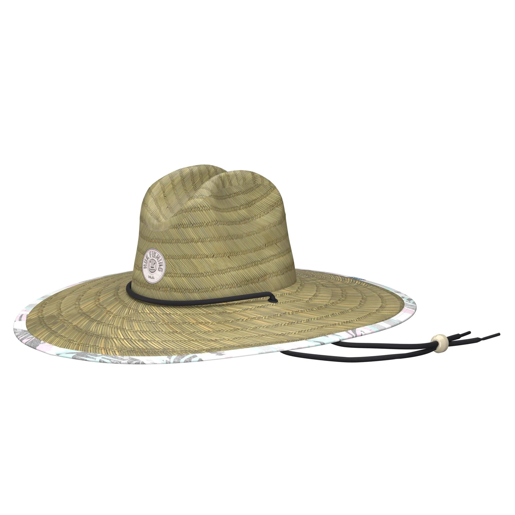 HUK Straw, Wide Brim Fishing & Beach Hat for Women