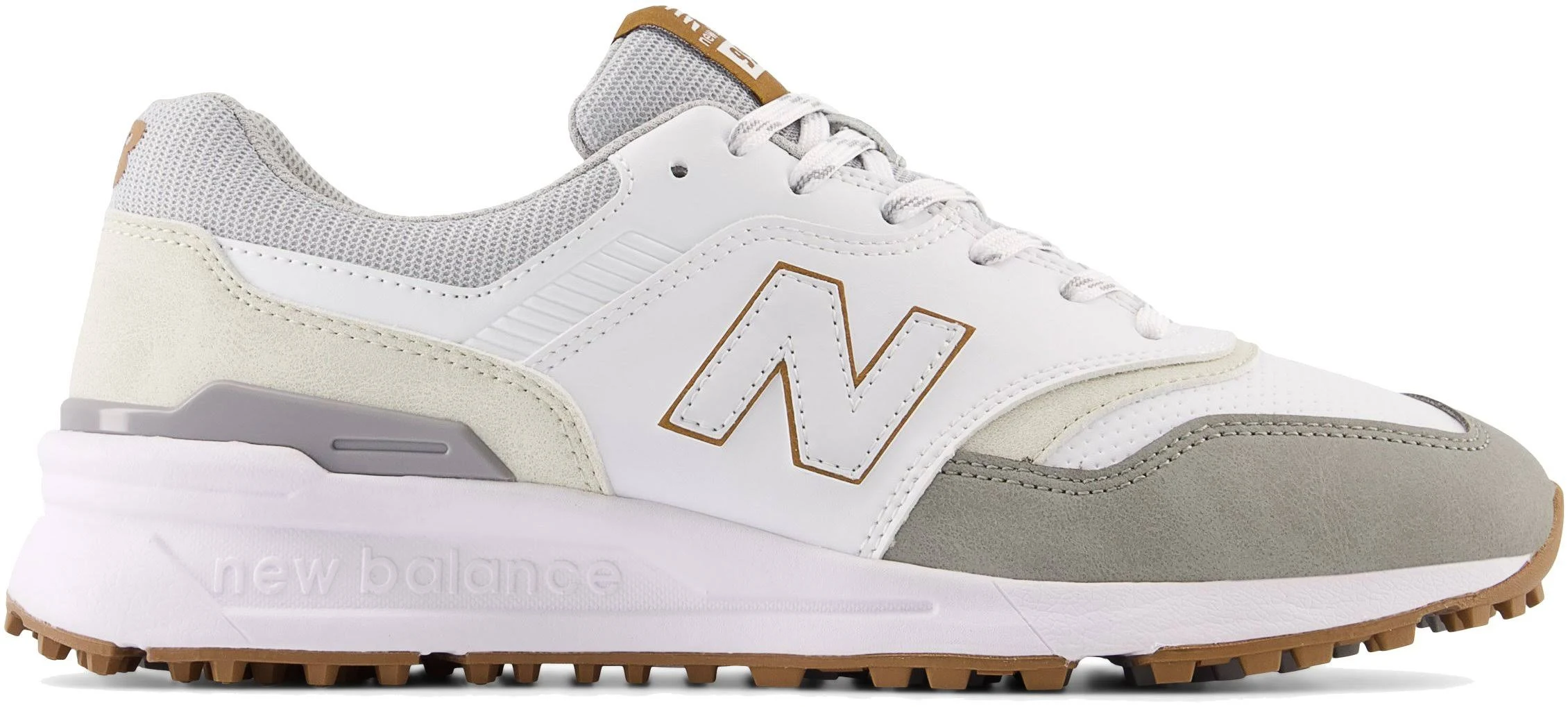 New Balance Men's 997 SL Golf Shoes - White/Grey (Size 14)