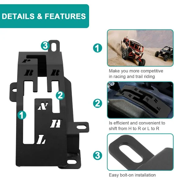 WeiSen X3 Quick Shifter Gate Heavy Duty Metal Shift Gate Compatible with 2017-2024 Can-Am Maverick X3