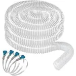 PVC Dust Collection Hose 2 1/2" x 20', Puncture Resistant PVC Dust Collection Hose, Flexible Clear PVC Fume Collection Hose for Dust Collectors for dust collection systems by Oycevila