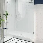 Swiss Madison Voltaire Glossy White Acrylic Shower Base 34-in W x 60-in L with Center Drain | SM-SB525