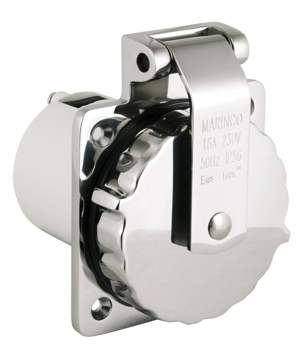 ParkPower by Marinco 303SSEL-BRV 30A Easy Lock Inlet, Stainless Steel with Enclosure for RV