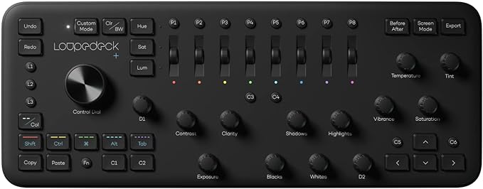 Loupedeck+ The Photo and Video Editing Console for Lightroom Classic, Premiere Pro, Final Cut Pro, Photoshop with Camera Raw, After Effects, Audition and More.