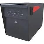 Locking Post Mount Mailbox High Security Reinforced Patented Locking Black