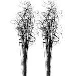 Royal Imports Sparkle Glitter Curly Ting Ting Branches Vase Filler for Wedding, Holiday & Home Decoration, 26”, 75 Stems - Black