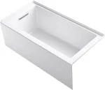 Underscore 60 in. Left Drain Rectangular Alcove Bathtub with Integral Apron and Integral Flange in White