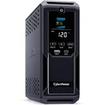 Cyber​​Power CP1500AVRLCD3 智能 LCD UPS 系统，1500VA/900W，12 个插座，2 个 USB 端口，AVR，迷你塔式，黑色