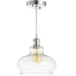 Hampton 9.38" Adjustable Iron/Glass Pharmacy LED Pendant