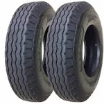 Set 2 Heavy Duty Trailer Tires 7-14.5 12 Ply Load Range F -11157