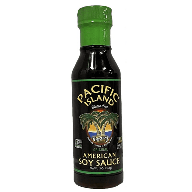 Pacific Island Soy Sauce, American, Fat-Free, Gluten-Free, No Sugars, Certified Non-GMO, No Carbs, MSG-Free, No Corn Starch, No Corn Syrup, Naturally Fermented, Lowest Sodium Real Soy Sauce