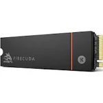 Seagate FireCuda 530 2TB Internal Solid State Drive - M.2 PCIe Gen4 ×4 NVMe 1.4, PS5 SSD, 3D TLC NAND, 2550 TBW, 1.8M MTBF, Heatsink, Rescue Services (ZP2000GM3A023)