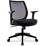 Union & Scale™ Essentials Ergonomic Fabric Swivel Task Chair, Black (UN56947)