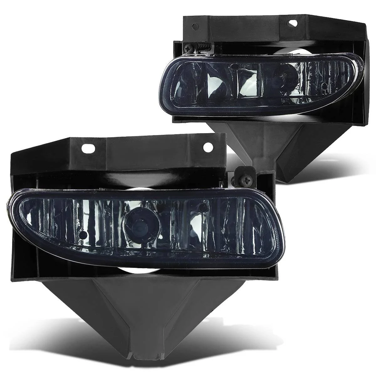 DNA Motoring FL-ZTL-115-SM for 1999 to 2004 Ford Mustang New Edge Pair Bumper Driving Fog Lights (Smoke Lens) 00 01 02 03