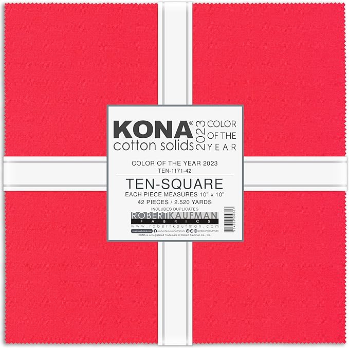 Kona Cotton 2023 Color of the Year Crush 10&quot; Squares | Robert Kaufman Fabrics