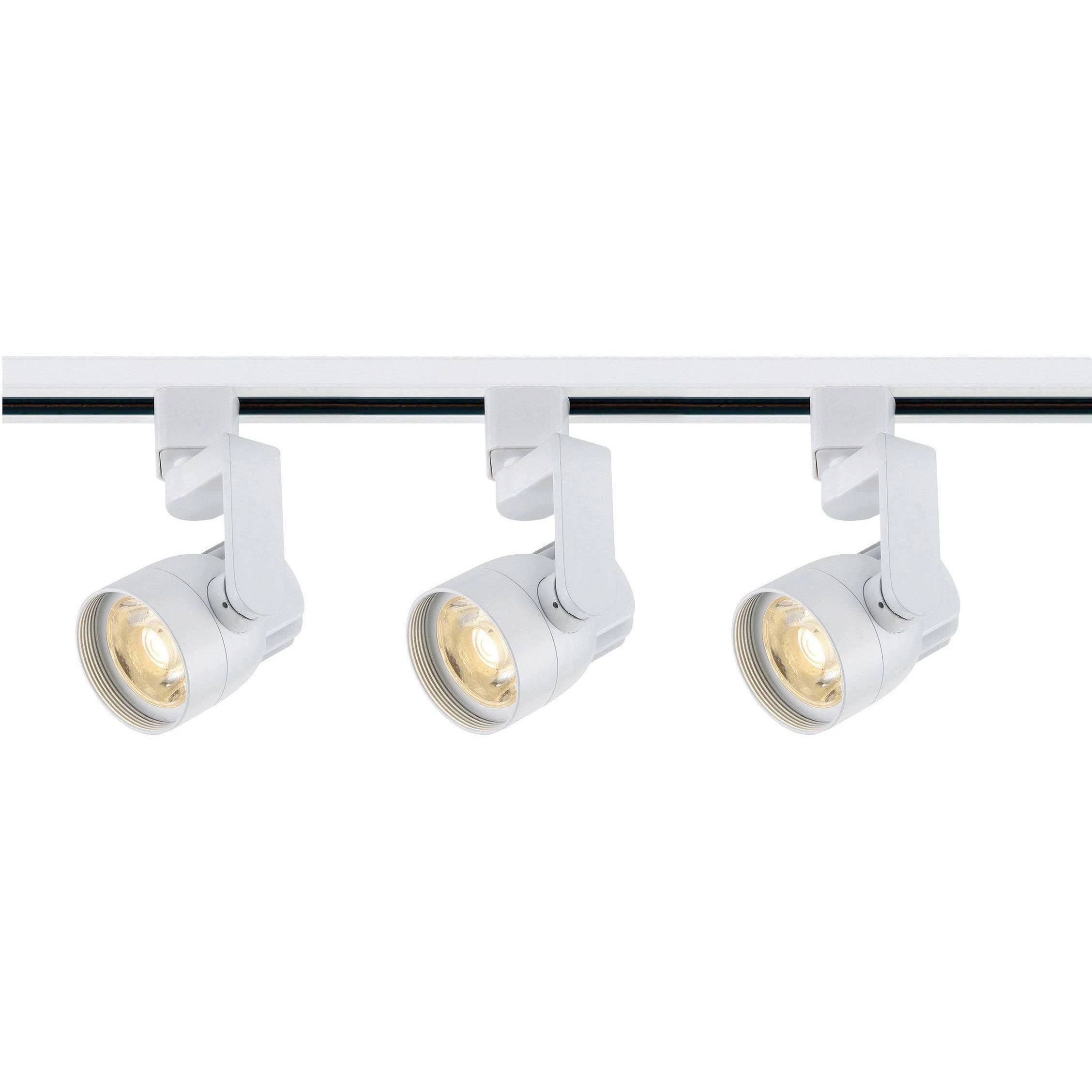 SATCO/NUVO Track Lighting Kit 12W LED 3000K 36 Degree Round Shape With Angle Arm White Finish (TK423)