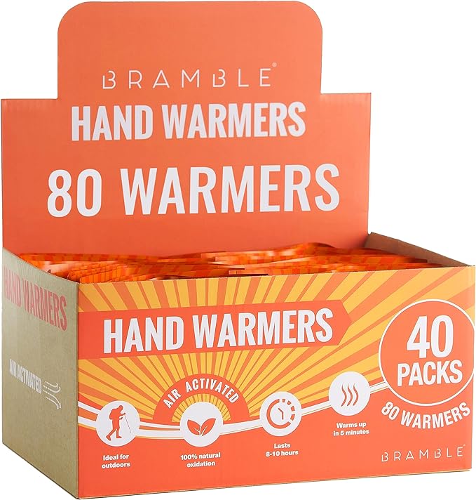 Bramble - Hand Warmers - Pocket Warmers for Hiking, Outdoor Activities, Golf, Skiing - 8 Hours of Heat