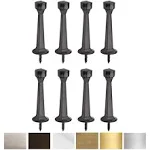 Liberty Premium Door Stoppers Metal Solid Rigid Door Stop Brushed 3" (Oil-Rubbed Bronze, 8 Pack)