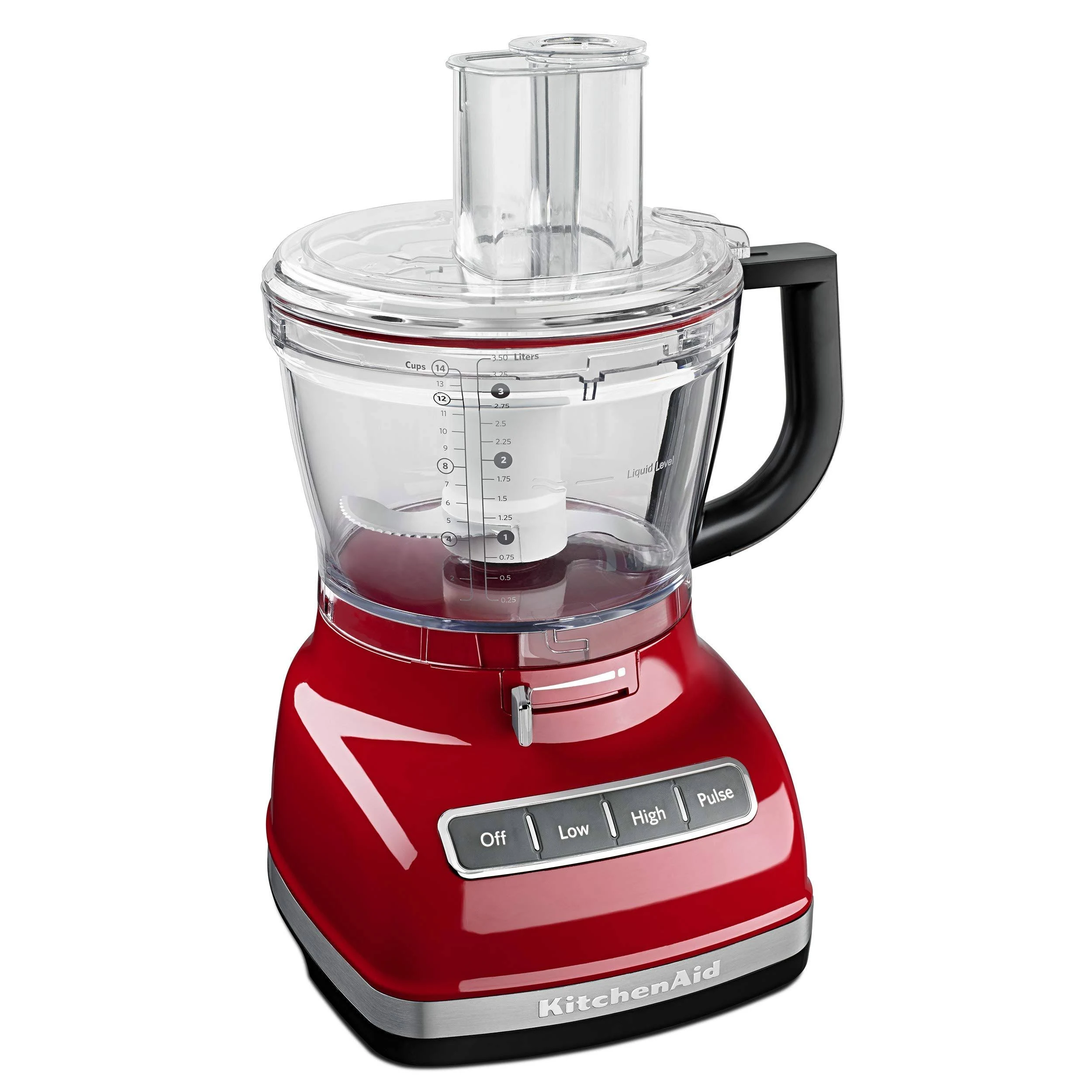 KitchenAid KFP1466ER 14-Cup Food Processor with Exact Slice System and Dicing Kit - Empire Red (Renewed)