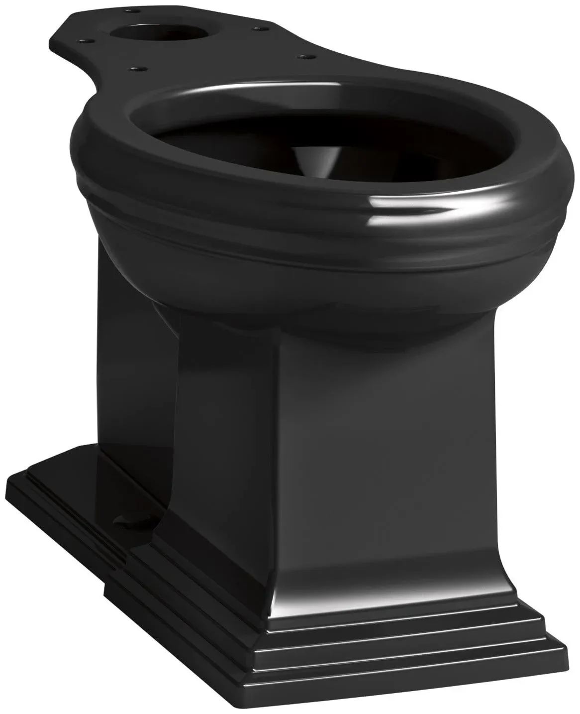 KOHLER K-5626-7 Memoirs Elongated Toilet Bowl With Concealed Trapway In Black Black