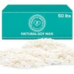 Hearts & Crafts 50lb Natural Soy Wax for Candle Making