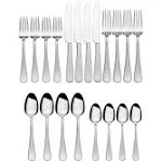 Gourmet Basics Satin Symmetry 20 Piece Flatware Set