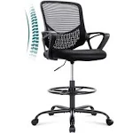 Smug Adjustable Counter Height Office Chair, Black, Mesh