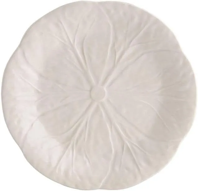 Cabbage Dessert Plates, Beige - Set of 4