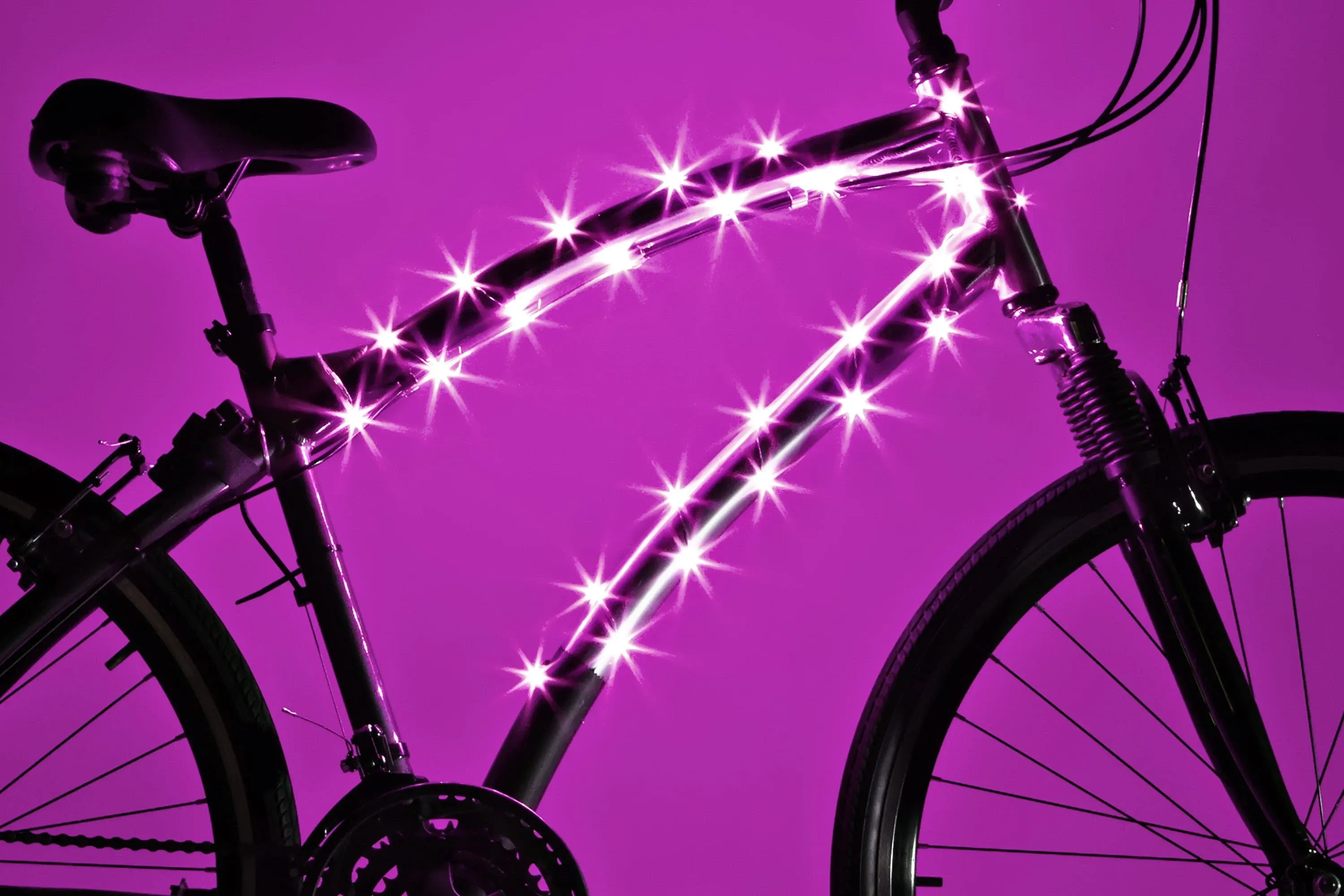 Brightz CosmicBrightz LED Bike Frame Rope Light - 6.5-Foot String Rope - Battery-Powered with On/Off Switch - Ultra Bright Color Keeps Your Ride Fun and Safe for Kids, Teens, & Adults