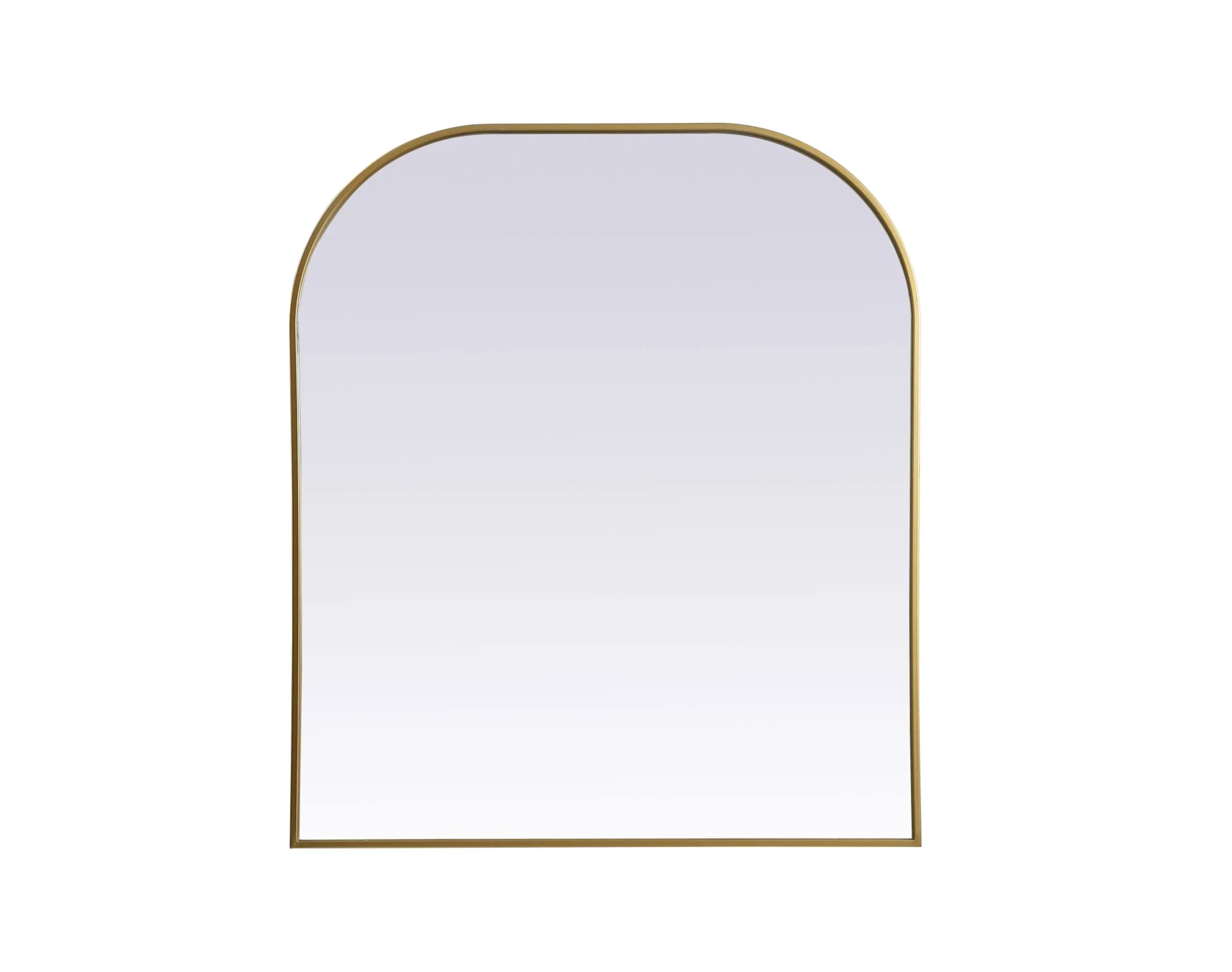 Elegant Decor MR1B3642BRS 36 x 42 in. Metal Frame Arch Mirror Brass