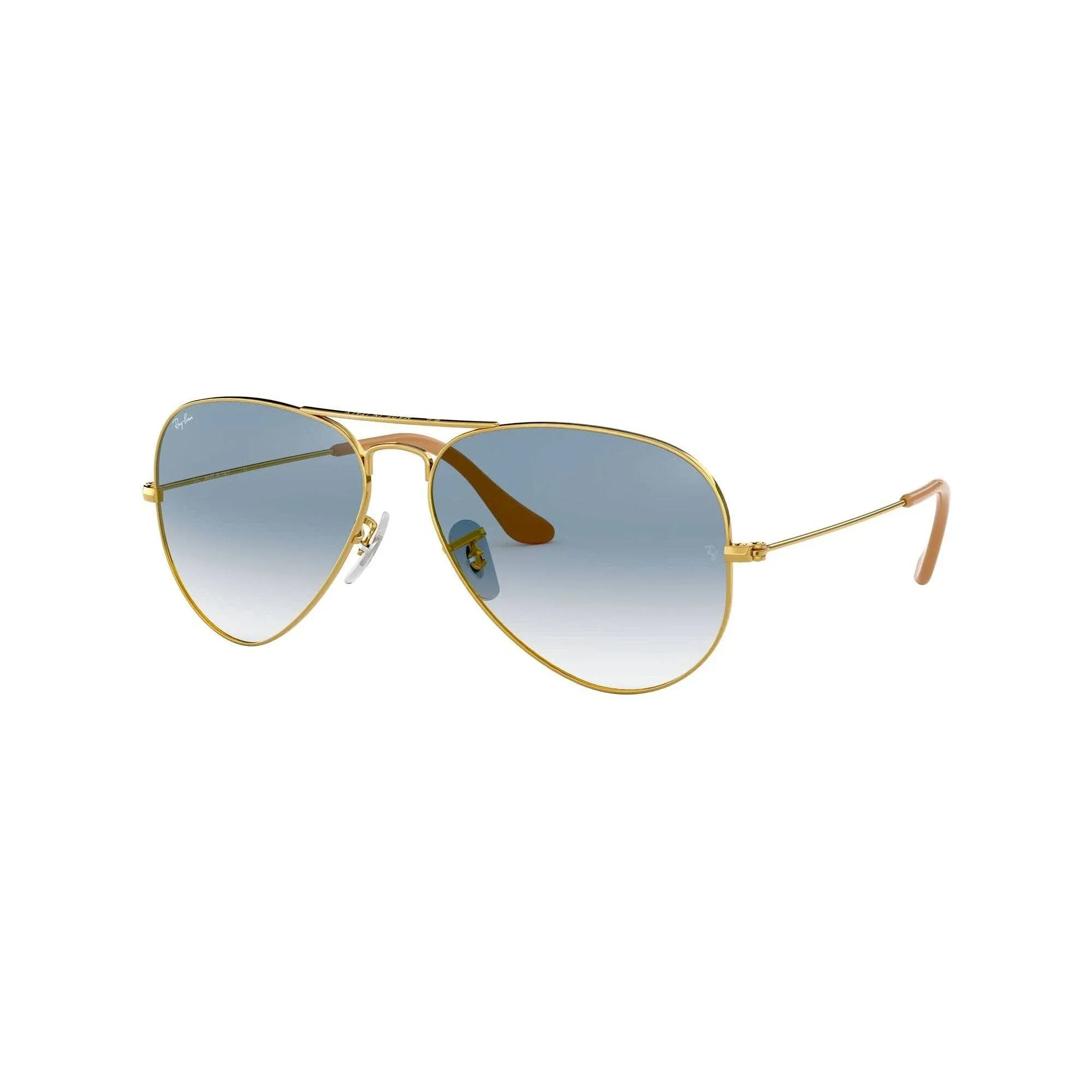 Ray-Ban Aviator Gradient Sunglasses 001/3F - Polished Gold Frame - Light Blue Gradient Lenses - 58mm