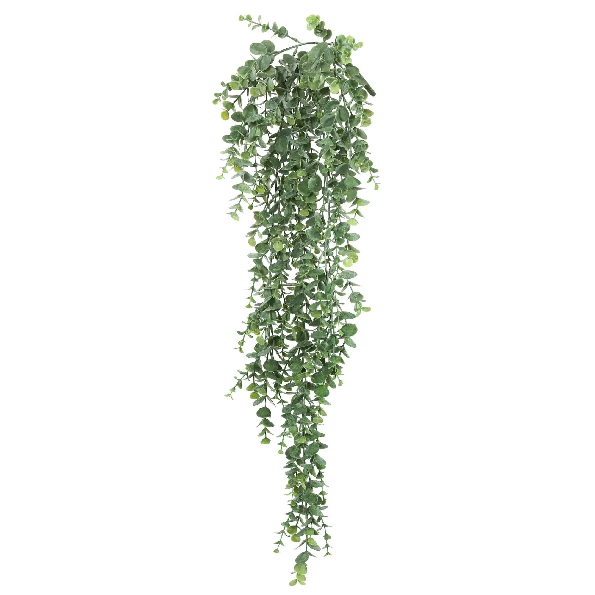 Vickerman 32" Artificial Green Hanging Mini Leaf Eucalyptus Bush, Pack of 2