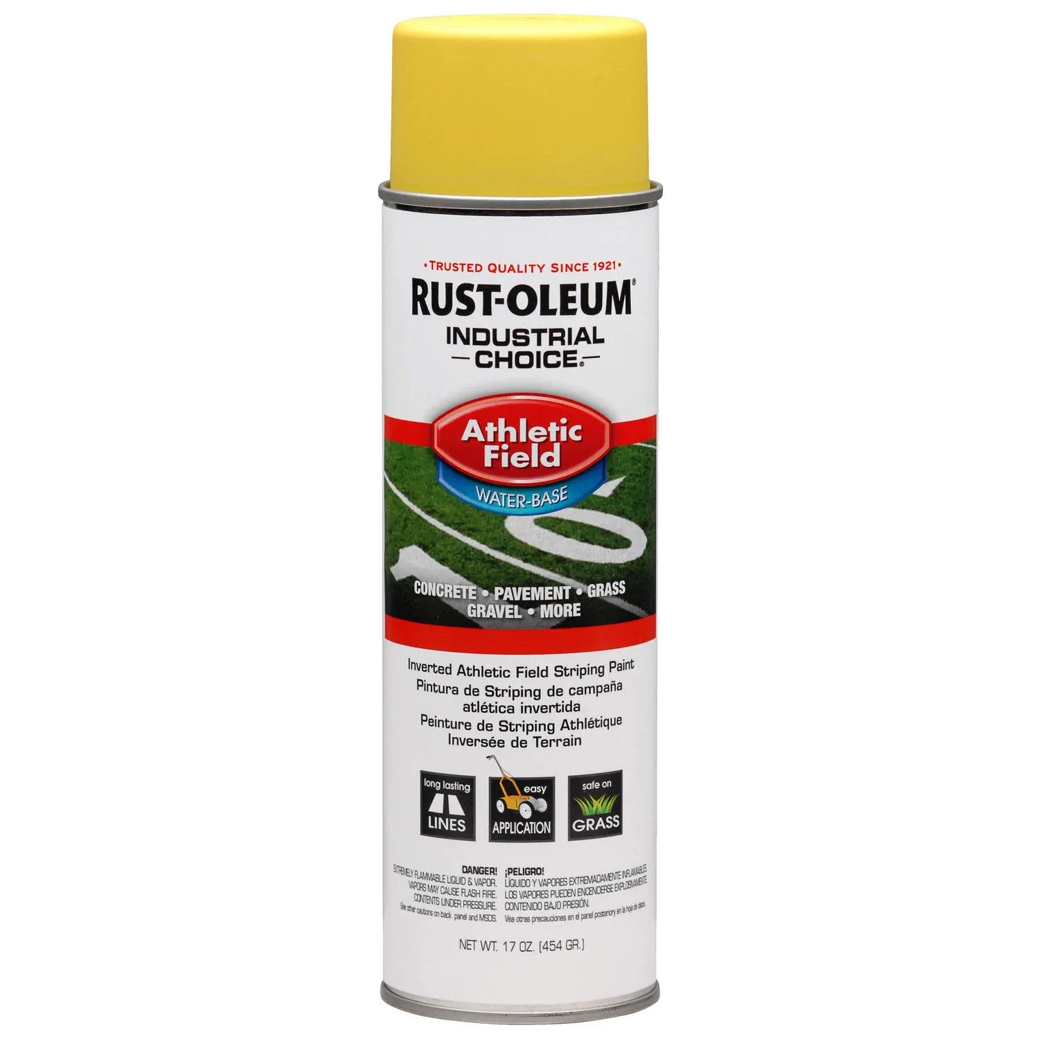 RUST-OLEUM 206043 AF1600 Athletic Field Striping Paint Spray, White, 17 Ounce