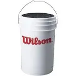 Wilson Ball Bucket With Cushion Lid - White